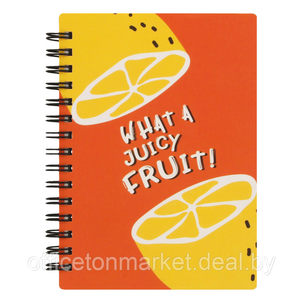 Блокнот "Fruits лимон", А6, 120 листов, в клетку, разноцветный - фото 1 - id-p210226639