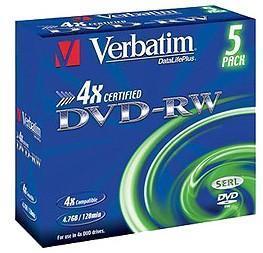 Диск DVD-RW Disc Verbatim 4.7Gb 4x уп.5шт 43285, фото 2