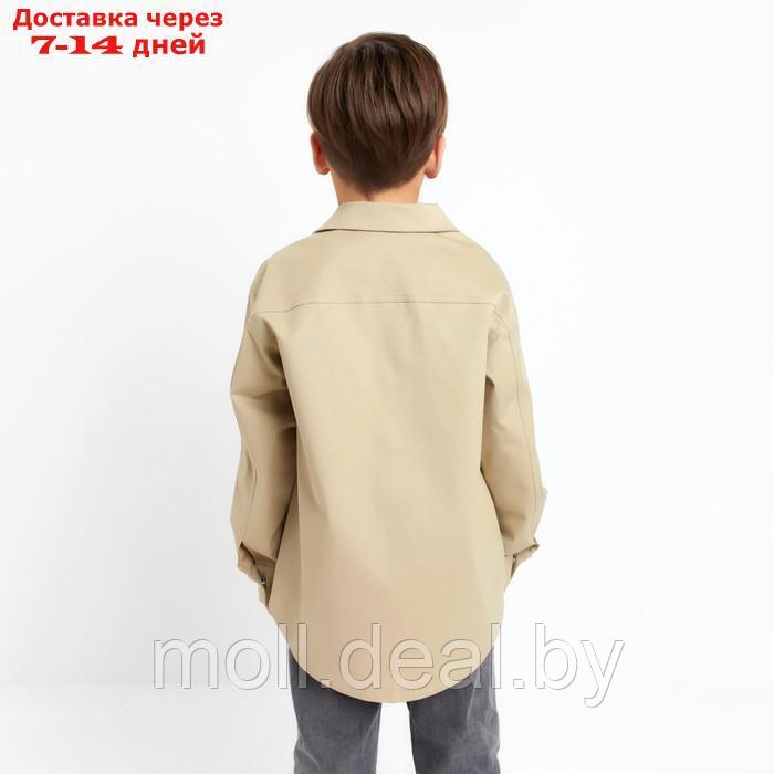 Рубашка джинсовая детская KAFTAN р. 36 (134-140 см), бежевый - фото 3 - id-p210201652