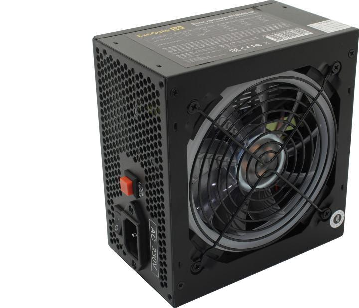 Блок питания 800W ExeGate EVO800-LT (ATX, APFC, 12cm RGB fan, 24pin, (4+4)pin, PCI-E, 5xSATA, 3xIDE, FDD, - фото 1 - id-p210227796