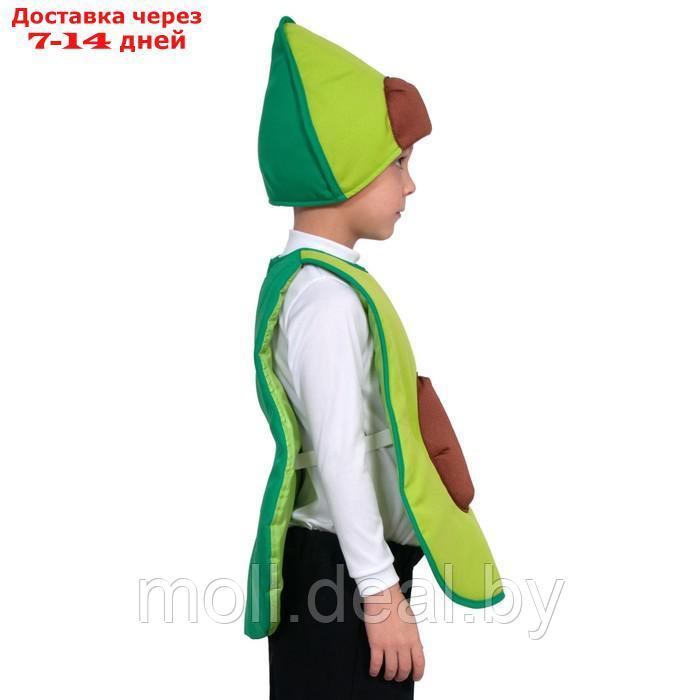 Карнавальный костюм "Авокадо", накидка и маска-шапочка, рост 98-122 см, 3-7 лет - фото 2 - id-p210188189