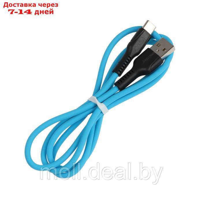 Кабель Smartbuy S21, Type-C - USB, 3 А, 1 м, зарядка + передача данных, синий - фото 3 - id-p210202155