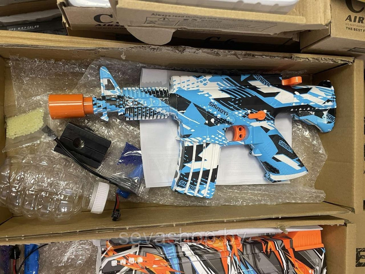 Гидрогелевый автомат AK-47 аккум орбибол, стреляющий мягкими водяными пулями орбиз,