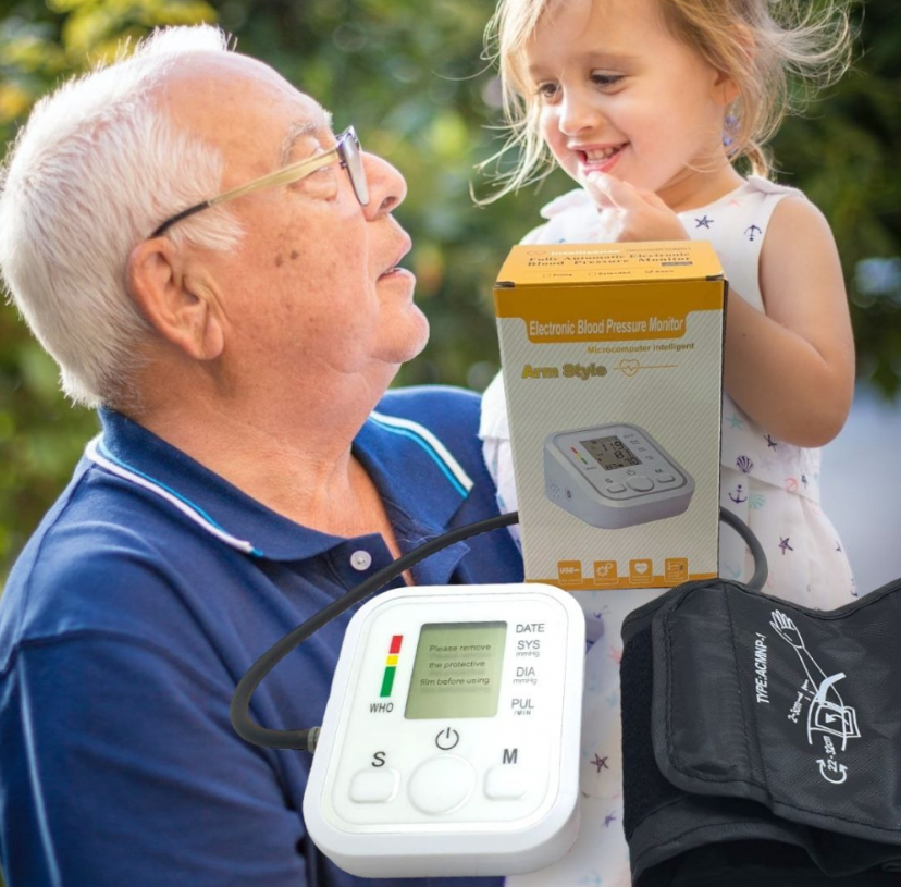 Автоматический электронный тонометр Electronic Blood pressure monitor с индикатором уровня аритмии - фото 1 - id-p205702117