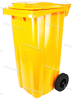 Контейнер для мусора 120 л с крышкой (Желтый)