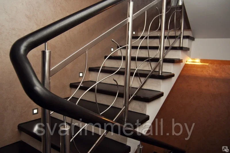 Фигурные перила (поручни) из нержавеющей стали, на лестницу - фото 6 - id-p210233658