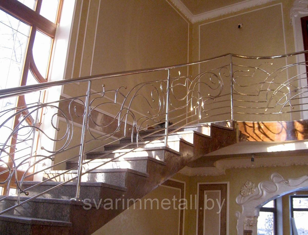 Фигурные перила (поручни) из нержавеющей стали, на лестницу - фото 8 - id-p210233660