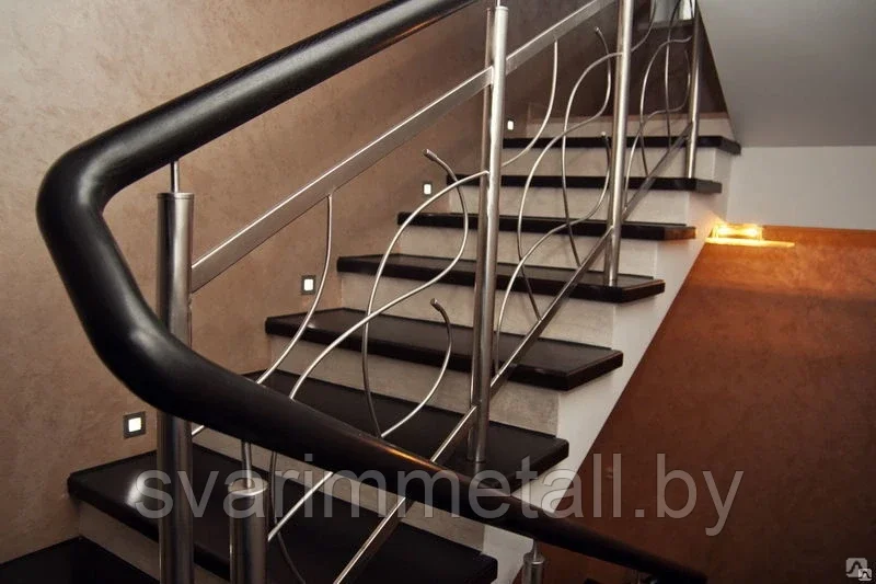 Фигурные перила (поручни) из нержавеющей стали, на лестницу