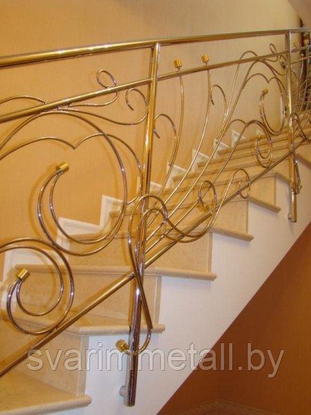 Декоративные поручни (перила) из нержавеющей стали, на лестницу - фото 7 - id-p210238625