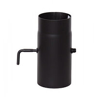 Шибер LAVA (конструкционная сталь 2мм, черный) поворотный 250 мм, Д120