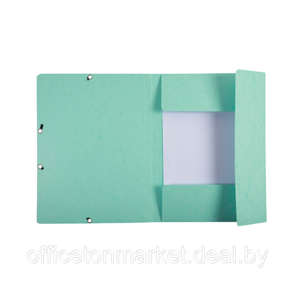 Папка на резинках "Aquarel", А4, 15 мм, картон, зеленый - фото 3 - id-p209285472