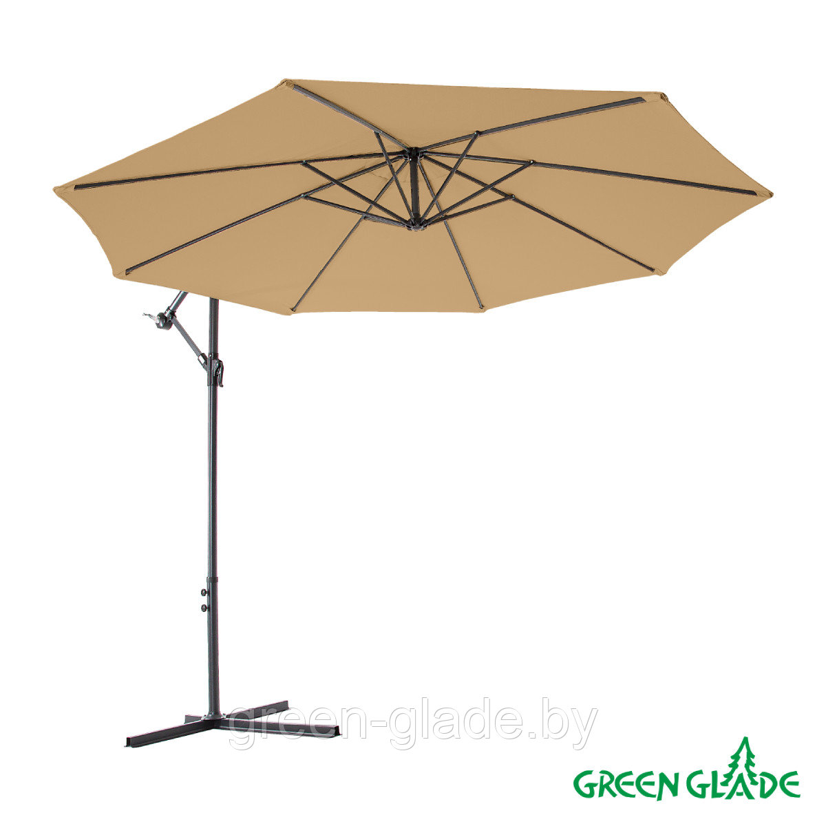 Зонт садовый Green Glade 8003 светло-коричневый - фото 1 - id-p10009643