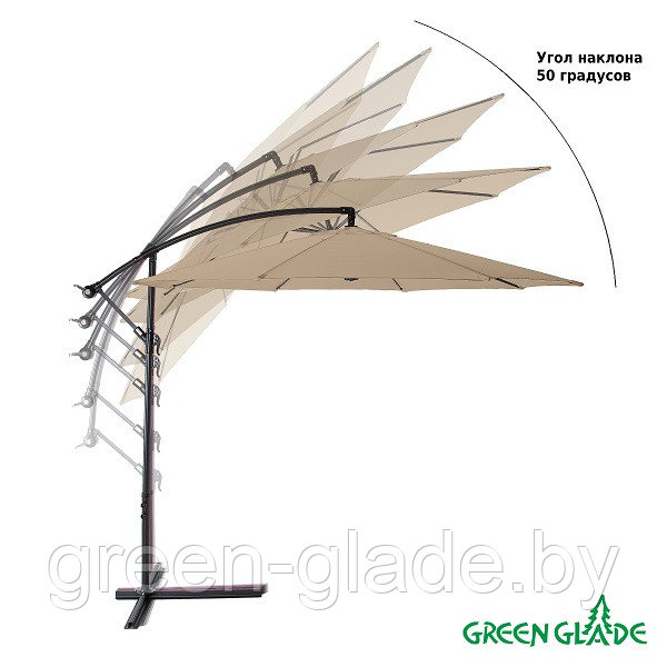 Зонт садовый Green Glade 8005 тауп серо-коричневый - фото 4 - id-p118435277
