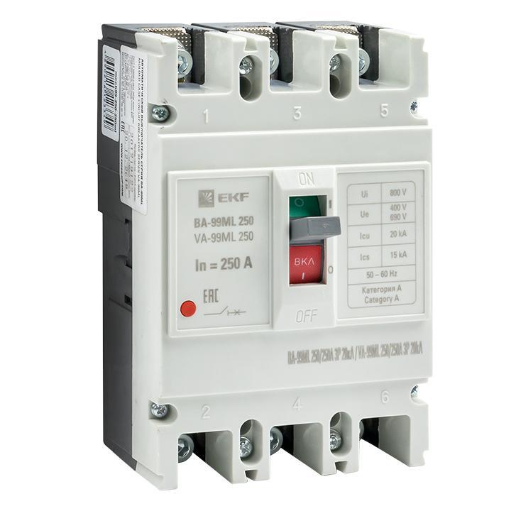 Автоматический выключатель ВА-99МL 250/250А 3P 20кА EKF Basic - фото 1 - id-p210274353