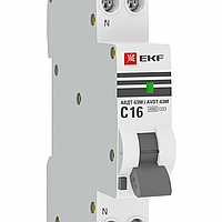 Дифференциальный автомат АВДТ-63М 16А/30мА (1мод., хар.C, электронный тип AС) 6кА EKF PROxima