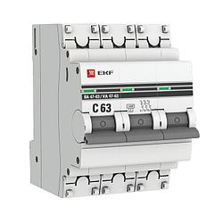 Автоматический выключатель 3P 63А (С) 4,5кА ВА 47-63 EKF PROxima