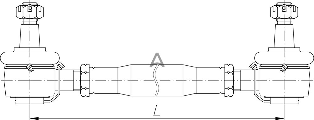 Тяга рулевая МТЗ-320 СБ L=870мм (между осями шарниров L=800мм) БЕЛКАРД 80-3003010-05 - фото 5 - id-p210277032