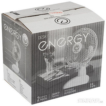 Настольный вентилятор Energy EN-0603 (15 Вт) белый, фото 2