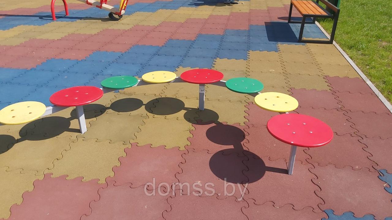 Резиновая плитка Puzzle 500*500*20мм черный серый коричневый синий зеленый красный оранжевый желтый - фото 2 - id-p210279970