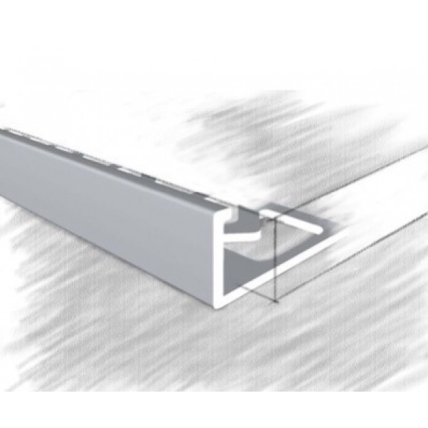 228-01М Перфорирированый  L-образный профиль для отделки краев плитки 10мм  серебро