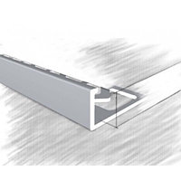 228-01М Перфорирированый L-образный профиль для отделки краев плитки 10мм серебро