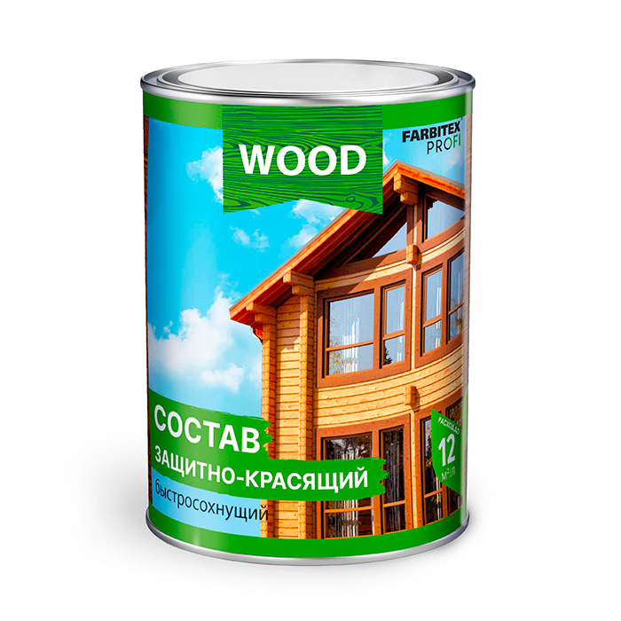 FARBITEX PROFI WOOD Состав защитно-красящийся для древесины быстросохнущий Каштан 0,75л - фото 1 - id-p210282035