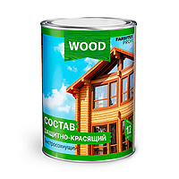 FARBITEX PROFI WOOD Состав защитно-красящийся для древесины быстросохнущий Рябина 0,75л