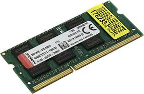 Оперативная память Kingston ValueRAM KVR16LS11/8(WP) DDR3 SODIMM 8Gb PC3-12800 CL11 (for NoteBook)