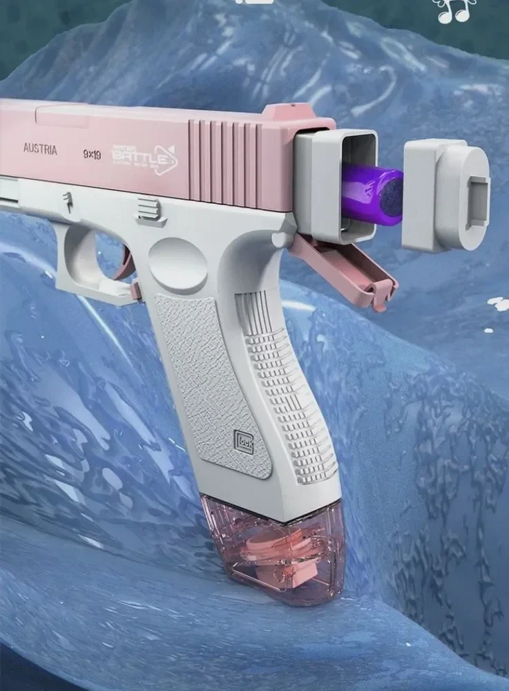 Детский пистолет Глок Glock Водяной автоматический пистолет на аккумуляторе - фото 8 - id-p210285233