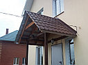 Козырек из металла с профлистом, черный, фото 6