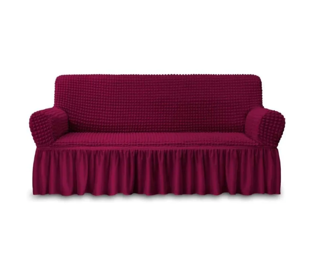 Чехлы на диван+ 2 кресла. Бордовый - фото 4 - id-p210294225