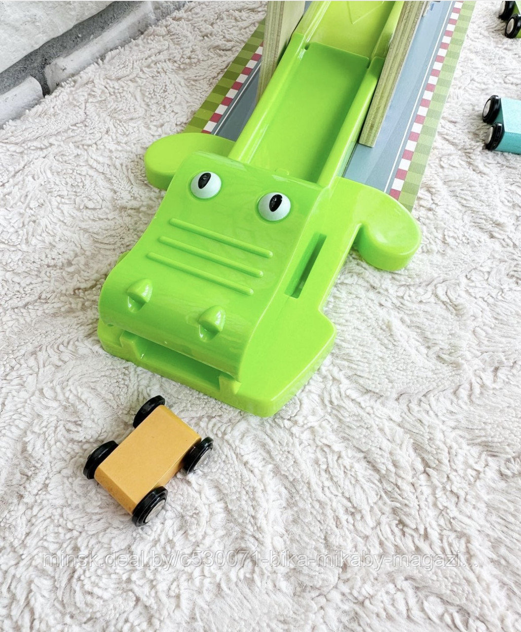 Детская деревянная игрушка «Автотрек спуск» с 4 машинками - фото 4 - id-p210295977