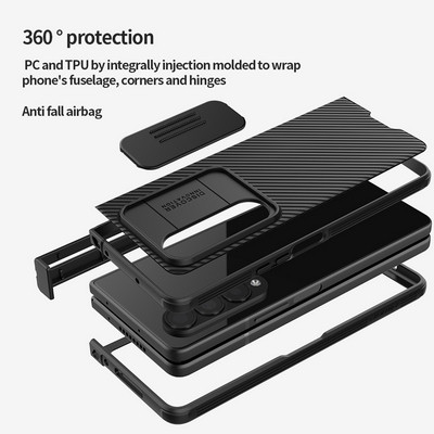 Чехол-накладка Nillkin CamShield Pro Черная для Samsung Galaxy Z Fold 4 - фото 5 - id-p203965192