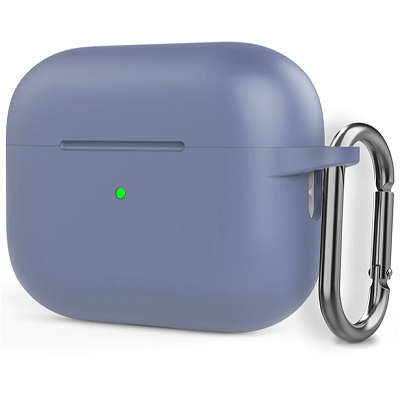 Чехол для наушников Silicone case серо-фиолетовый для Apple AirPods Pro - фото 1 - id-p210296033