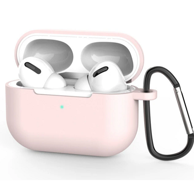 Чехол для наушников Silicone case светло-розовый для Apple AirPods Pro - фото 1 - id-p210296036