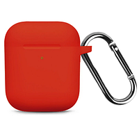 Силиконовый чехол для наушников Silicone Case красный для Apple AirPods 1/2
