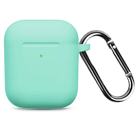 Силиконовый чехол для наушников Silicone Case мятный для Apple AirPods 1/2