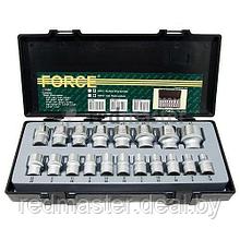 Набор дюймовых головок 1/2", 5/16" до 1-1/4", 19 предм. 12гр. Force 4194-9