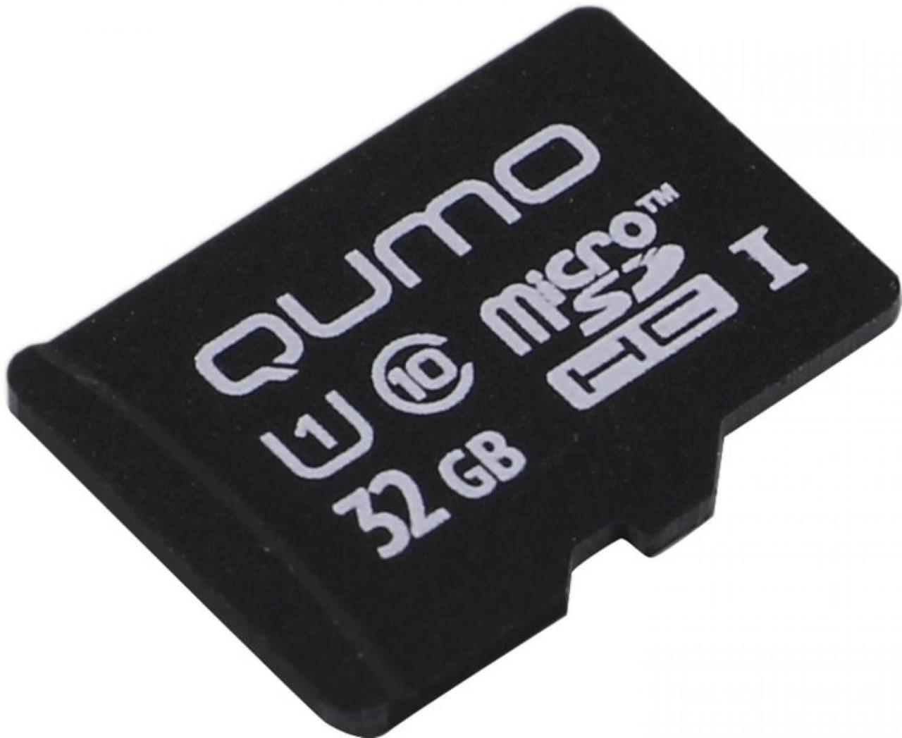 Карта памяти Qumo QM32GMICSDHC10U1NA microSDHC 32Gb Class10 UHS-I U1 - фото 1 - id-p204487664