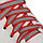 Шнурки с плоск сечением со светоотраж полосой 10мм 70см (пара) красные, фото 2