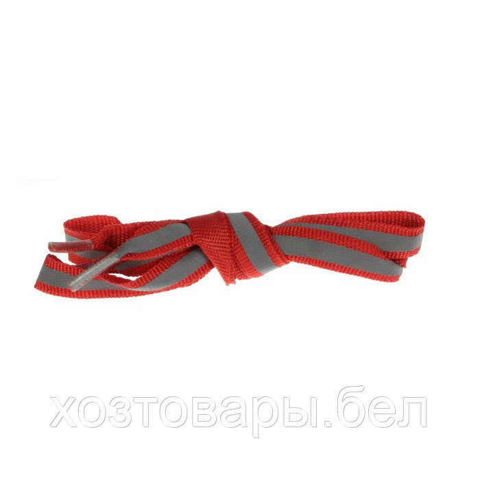 Шнурки с плоск сечением со светоотраж полосой 10мм 70см (пара) красные - фото 4 - id-p210300547
