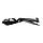 Шнурки с плоск сечением со светоотраж полосой 10мм 110см (пара) чёрн, фото 3