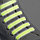 Набор шнурков силикон 6шт с плоск сеч светящ в темн 13мм 9см жёлтые, фото 3