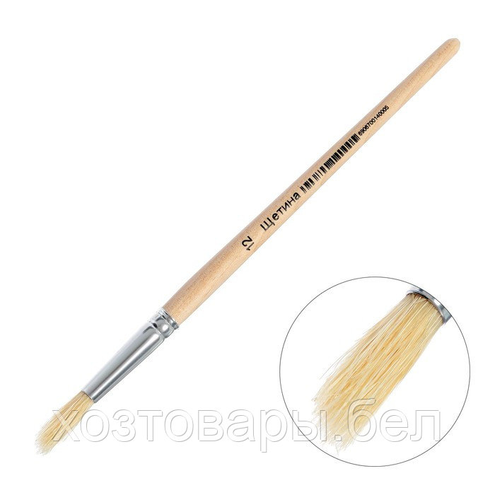 Кисть щетина №12 ручка дерево