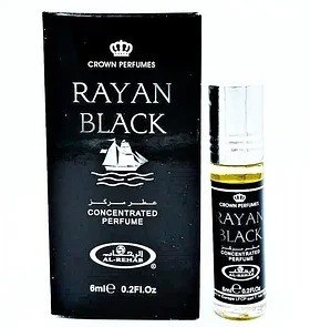 Арабские масляные духи AL Rehab Rayan Black мужские, 6 мл