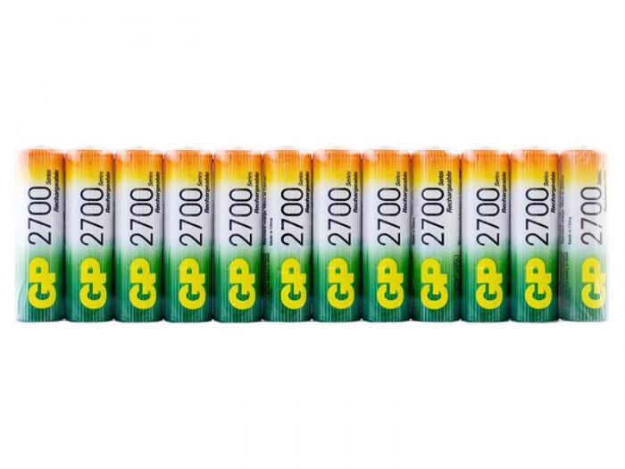 Аккумулятор AA - GP 2700mAh 270AAHC-B12/240 (12 штук) - фото 1 - id-p210302254