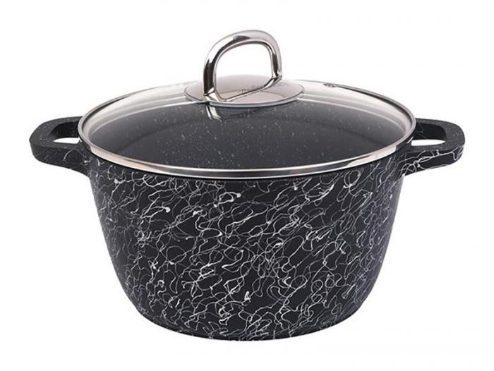 Кастрюля Kukmara Грация 4.5L Black-Silver кчс45а - фото 1 - id-p210302343