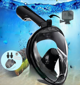 ХИТ ЦЕНА Маска для снорклинга (плавание под поверхностью воды) FREEBREATH с креплением для экшн камеры и - фото 1 - id-p210304364
