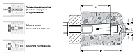 ЗУБР 10 x 40 мм, анкер с клином, 60 шт (4-302072-10-040)