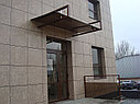 Козырек из металла со стеклом, графит (черный, тонированный), фото 9